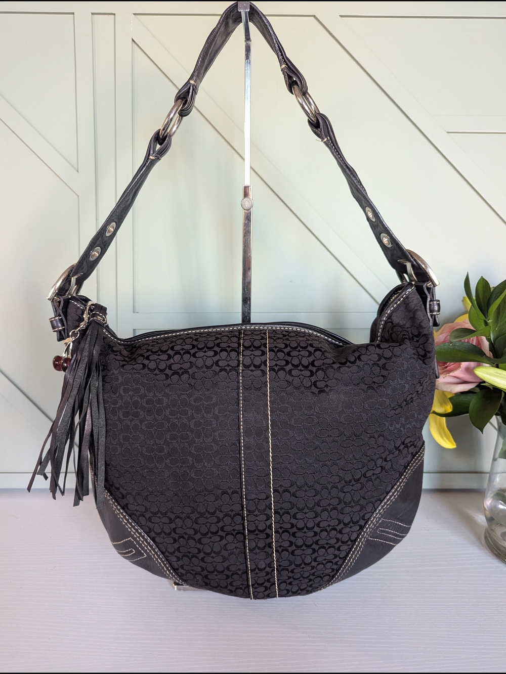 Vintage Coach Soho Signature Hobo Shoulder Bagl